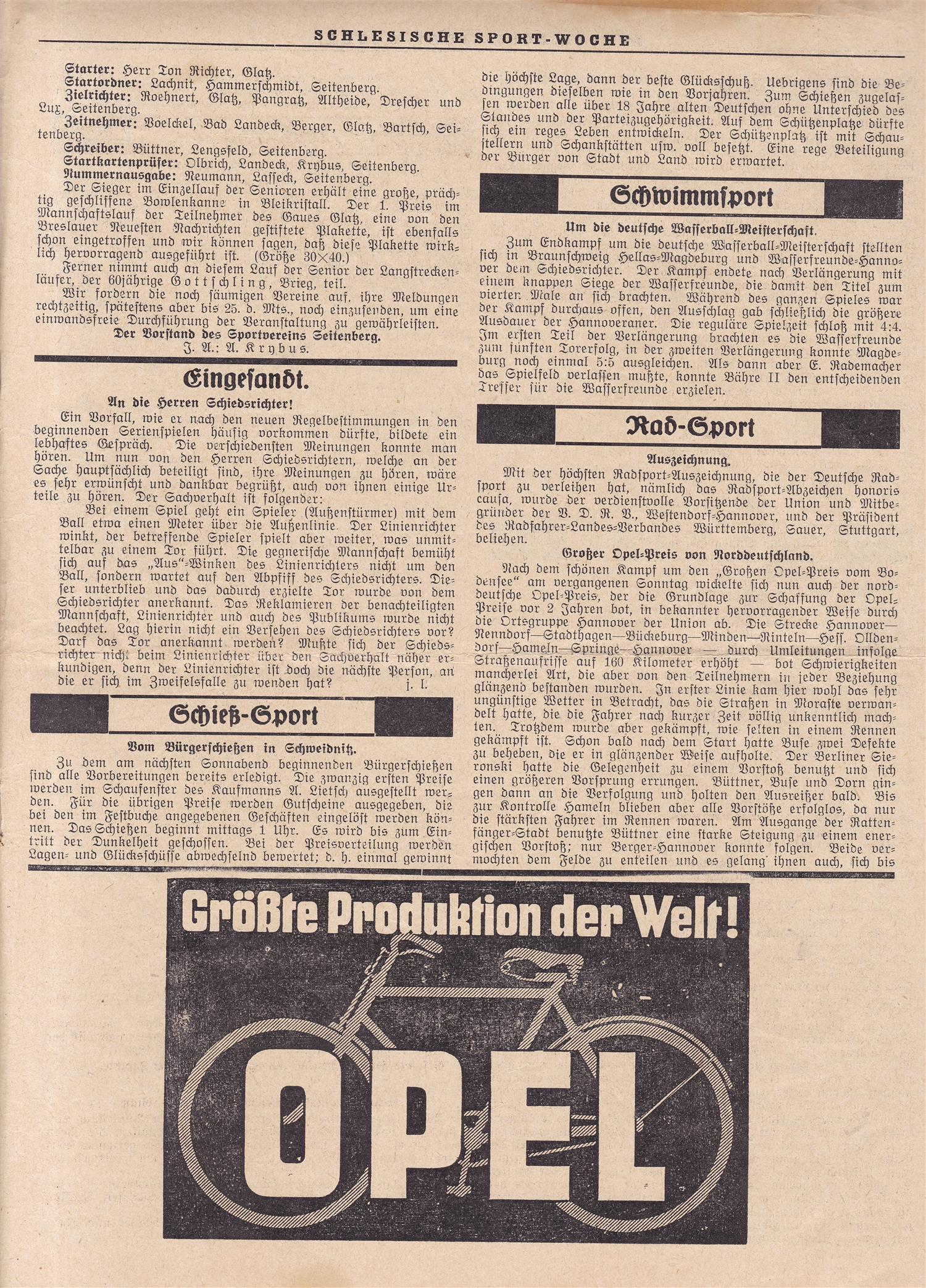 Schlesiche Sport Woche 23 08 1927 (1)