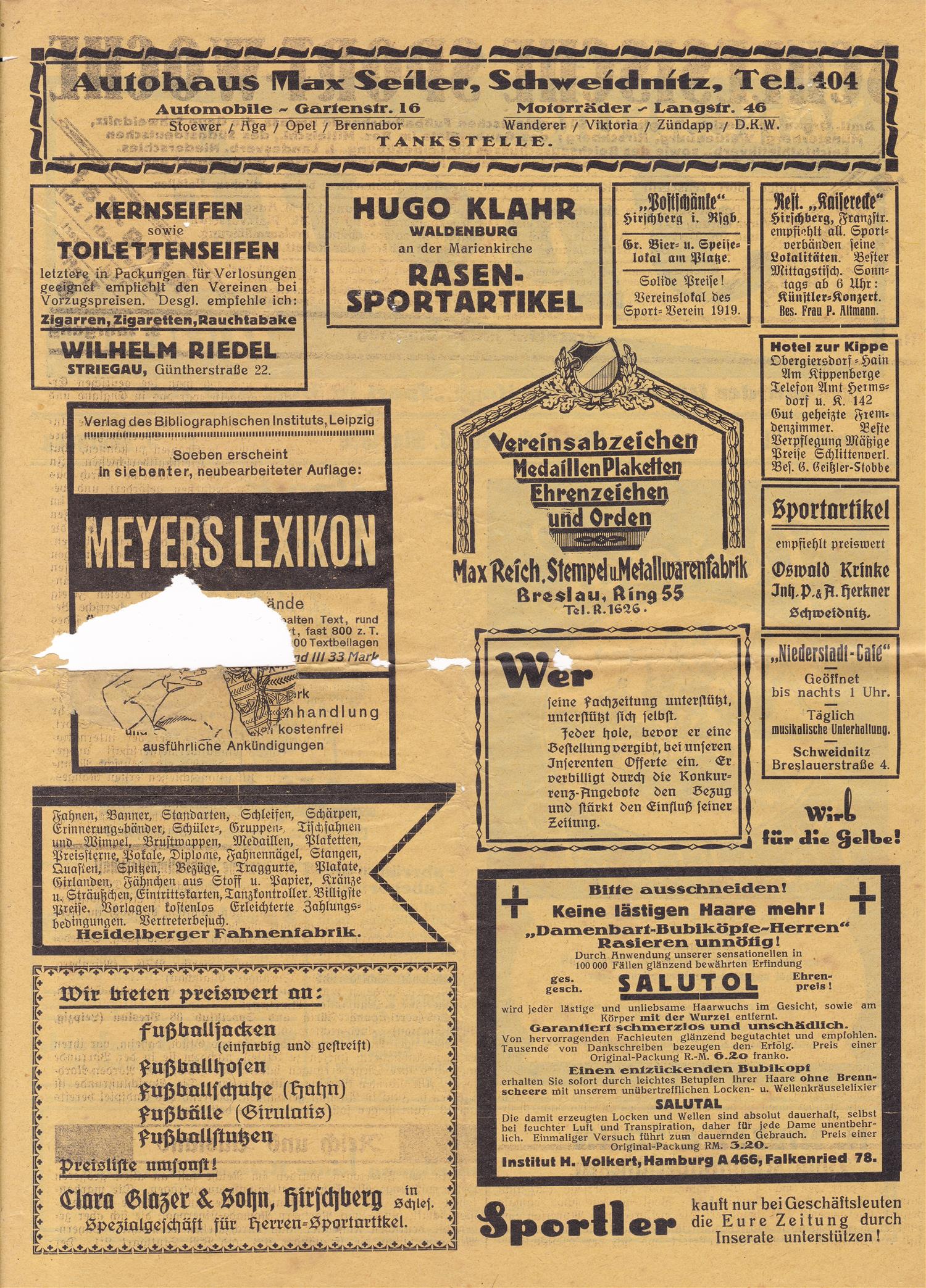 Schlesiche Sport Woche 26 05 1926 (1)