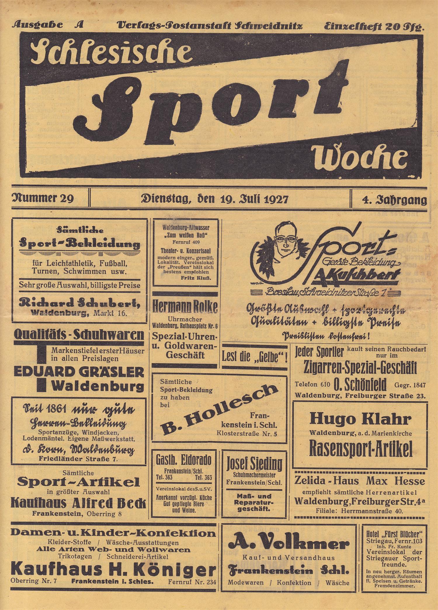 Schlesiche Sport Woche 19 07 1927 (1)